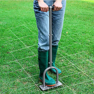 Walensee Lawn Aerator Spike Metal Manual Dethatching Soil Aerating Lawn with 15 Iron Spikes, Pre-Assembled Grass Aerator Tools for Yard, Lawn Aeration, Garden Tool, Revives Lawn Health, Patent Pending