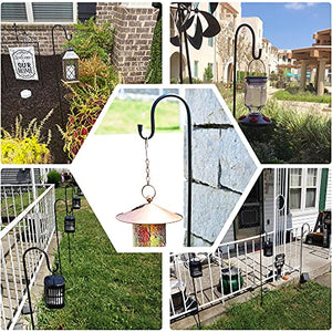 Shepherd-Hooks Adjustable for Bird-Feeder Lantern Plant-Hook Garden-Stake - Plant Stand Hanger for Outdoor Flower Basket, Bird Feeder Hanger Weddings Decor