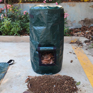 Compost Bin Bags 34 Gallon Compost Bin Garden Compost Bin Bags for Garden Yard Garbage Cans (Green 1pc)