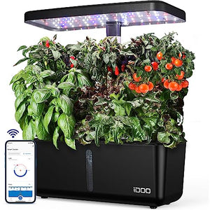 iDOO WiFi Hydroponics Growing System, Indoor Gardening System with LED Grow Light, APP Controlled Auto-Timer, Pump System, Smart Garden for Home Kitchen Gardening, 8 Pods, Height Up to 13.6"