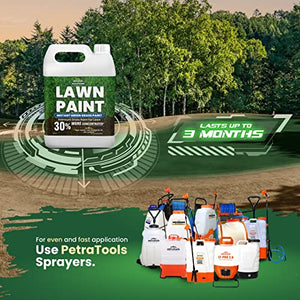 PetraTools Lawn Paint, Green Grass Lawn Spray Grass Paint For Lawn, Green Grass Spray For Lawn & Grass Spray Paint Grass Green, Green Dye for Lawn Spray on Grass (1 Gal)