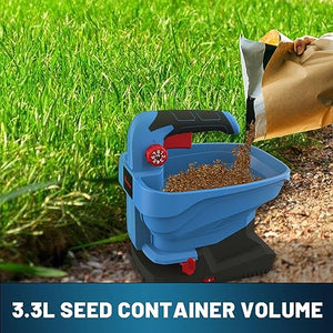 Enhulk Rechargeable Seed Spreader, Grass Seed Spreader, Fertilizer Spreaders, Seed and Ice Spreader, 2000mAh Built-in Lithium Battery