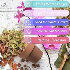 Halatool 1.1LBS Natural Sphagnum Moss for Plants 25 QT Premium Peat Moss Dried Long Fiber Orchid Moss for Orchid Repotting Carnivorous Succulents Garden Flowers Crafts Terrarium and Reptiles