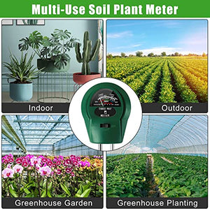 Soil Moisture Tester,3-in-1 Soil Hygrometer Sensor, Plant Water Meter,PH Soil Moisture Meter is Suitable for Garden,Indoor,and Outdoor Lawn Care(No Battery Needed)