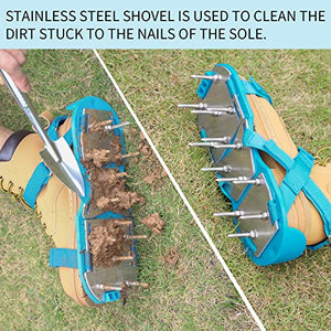 DenForste Lawn Aerator Shoes for Grass - Pre-Assembled Grass Aerator Shoes for Lawn - Soil Yard Aerator Tool for Aerating Patio Garden