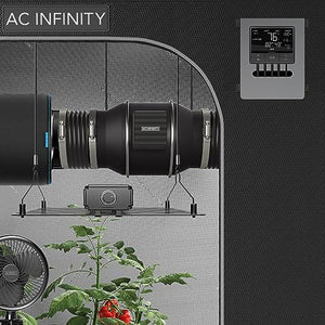 AC Infinity CLOUDLINE PRO T10, Quiet 10” Inline Duct Fan with Temperature Humidity VPD Controller, WiFi Integrated App Control - Ventilation Exhaust Fan for Heating Cooling, Grow Tents, Hydroponics