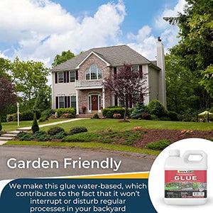 Vivlly Mulch and Bark, Stone, Gravel, Small Pebble Binder Glue! – 32 oz - 0.94ltrs - 0.25 Gallon - Fast-Dry Ready to Use Resin for Spray - Strong Landscape Maintenance - High Strength Stabilizer Lock…