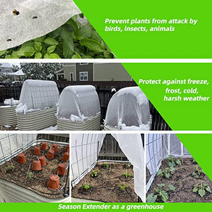 Plant Covers Freeze Protection, 0.9oz 10x50FT Frost Cloth Plant Freeze Protection, Plant Frost Blankets Covers for Outdoor Plants for Winter Cold Weather, Floating Row Cover for Vegetables