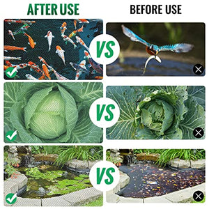 Happybuy Pond Cover Dome, 10x14 FT Garden Pond Net, 1/2 inch Mesh Dome Pond Net Covers with Zipper and Wind Rope, Black Nylon Pond Netting for Pond Pool and Garden to Keep Out Leaves