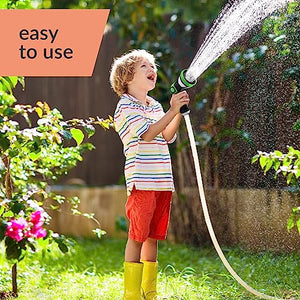 ALMA Garden Hose Nozzle Sprayer with THUMB CONTROL ON OFF VALVE - 10 Spray Pattern Perfect Garden Water Hose Sprayer Nozzle for Outdoor - Hose Head Attachment Gun Handle Nozzles