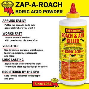 Zap-A-Roach 2 Pk, Boric Acid Roach & Ant Killer NET Wt. 1 Lb. (454 GMS) Each