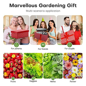 Indoor Garden Hydroponics Growing System: 12 Pods Plant Germination Kit Herb Garden Kit Growth Lamp Countertop with LED Grow Light Hydrophonic Planter Grower Harvest Vegetable Lettuce