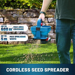 Enhulk Rechargeable Seed Spreader, Grass Seed Spreader, Fertilizer Spreaders, Seed and Ice Spreader, 2000mAh Built-in Lithium Battery