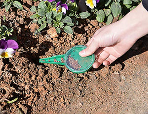 cozyou 4 Pack Adjustable Hand Hold Sowing Seeds Dispenser, Seedlings Dibber and Widger Hole Puncher Garden Hand Tool Sets