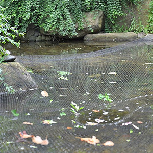 Rainleaf Pond Netting, 14' x 20' Pond Net Cover, Koi Pond Netting for Leaves, Heavy Duty Koi Pond Net Protecting Koi Fish from Herons, Stakes Included