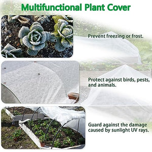 HAINANSTRY Plant Covers Freeze Protection, 10Ft x 30Ft Frost Cloth Plant Freeze Protection, Frost Blankets for Outdoor Plants, Garden Non-Woven Fabrics Plant Cover for Winter Frost Protection
