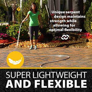 Bionic Steel 100 FT Garden Hose, 304 Stainless Steel Metal Water Hose 100Ft, Flexible Hose, Kink Free, Ultra Lightweight and Durable, Crush Resistant Fitting, Easy to Coil, 500 PSI - 2023 Model