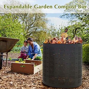 SINCETHEN 220 Gallon Compost Bin, Expandable Out Door Composter Large Size Easy Assembly