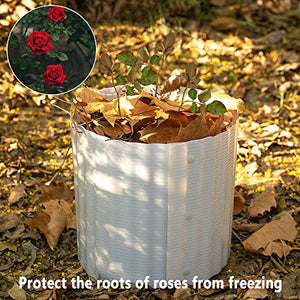 DECOHS 8 PCS Winter Rose Collar-Warm Rose Cones for Plant-Connectable Winter Rose Plant Protective Cover for Protecting Plants from Wind Blows Animals Eating