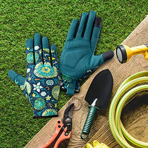 isilila Womens Gardening Gloves with Touch, Superior Grip Garden Work Gloves for Weeding, Planting, Digging and Pruning
