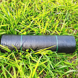 EXTRAEASY Garden Weed Barrier Landscape Fabric,Weed Block Fabric Heavy Duty 3.2OZ,Woven Mulch for Landscaping Ground Cover Weed Control Fabric, Black Garden Bed Liner (1.4ft x 50ft)