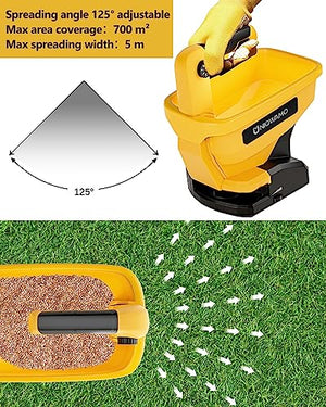 Uniqwamo Handheld Power Spreader for Dewalt 20V/60V Li-ion Battery, Available Year-Round, Grass Seeds, Rock Salt (Battery not Included)