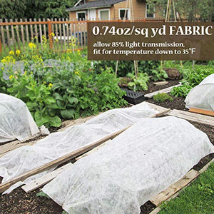 Valibe Plant Covers Freeze Protection 10 ft x 30 ft Floating Row Cover Garden Fabric Plant Cover for Winter Frost / Sun Pest Protection (10FT X 30FT)