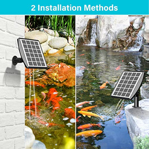 NFESOLAR Solar Pond Aerator, 2 Modes Battery Powered Solar Aerator for Ponds Outdoor, Solar Aquarium Air Pump Pool Aerator for Small Fish Pond Stock Tank Hydroponics Wildlife