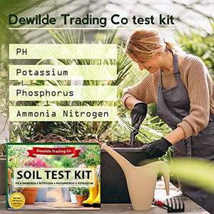 Soil Test Kit -140 Test- Testing PH Ammonia Nitrogen Phosphorus and Potassium - Tester for Your Vegetable Garden Lawn and Soil