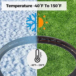 Giraffe Tools Leader Hose 5/8" x 6ft, Custom Length, No Kink, Flexible, Leakproof Water Hose, Double Female Fittings, 600 Burst PSI, 6ft, Black Orange