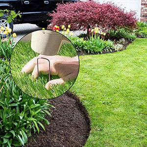 HongWay 120 Pack Landscape Staples 6 Inches 11 Gauge Stakes, Galvanized Garden Stakes U-Shaped Pins and Landscaping Staples for Sod Anchoring Landscape Fabric Irrigation Tubing