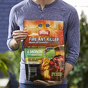 Ortho Fire Ant Killer Broadcast Granules, 6 Month Protection, Treats up to 5,000 sq. ft., Kills Mounds in 15 Minutes, 11.5 lb.