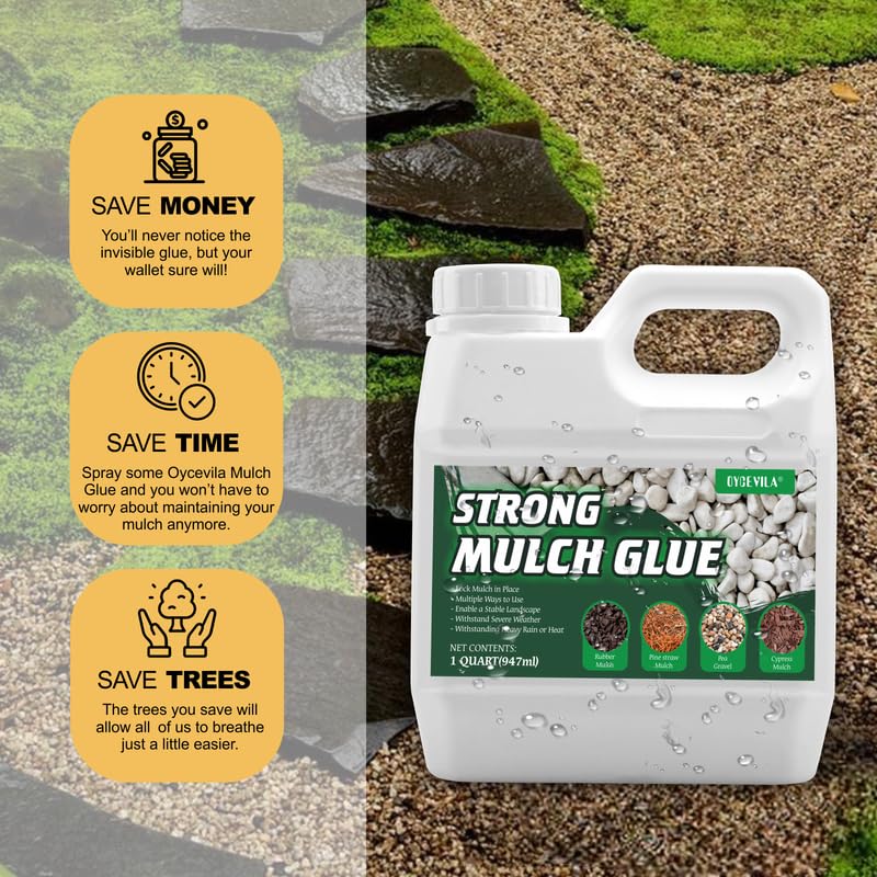 Oycevila Strong Concentrate Mulch Glue, Gravel Binder Mulch Glue, Non ...