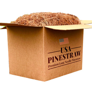 USA Pine Straw - Premium Pine Needle Mulch (Pine Needle Mulch - Covers 100 Sqft 1 Set)