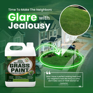 PetraTools Grass Paint Max Strength (1 Gal) and 4 Gallon Battery Powered Backpack Sprayer